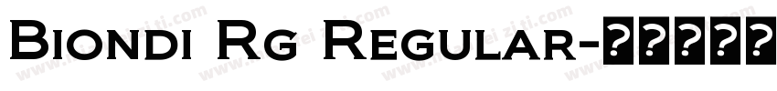 Biondi Rg Regular字体转换